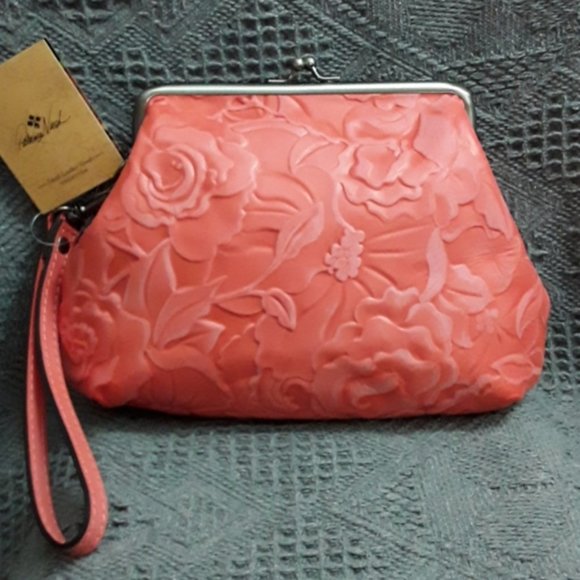 Patricia Nash Handbags - Patricia Nash Savena Burnt Coral Wristlet